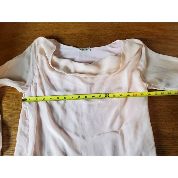 Montan Paris 100% Silk Top Medium Tunic Asymmetrical Made In Italy Layered - Picture 5 of 12